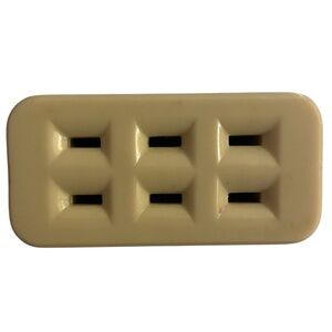 Vintage Leviton 15A-125V CAT 62 Triple Space Wall Outlet Plug Ivory